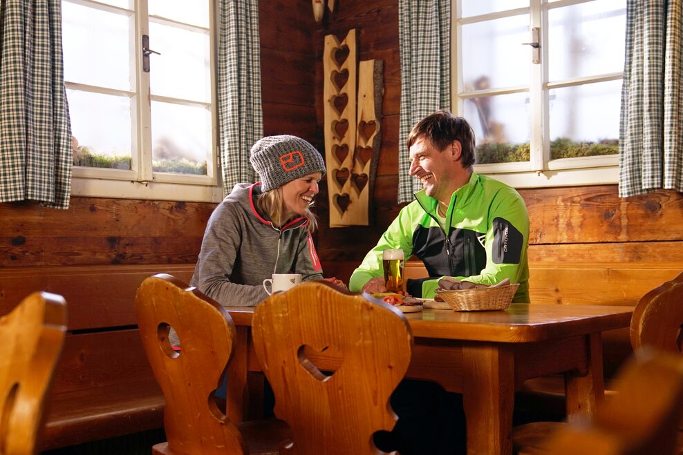 Austrian cuisine in the mountain hut Austrian cuisine in the mountain hut